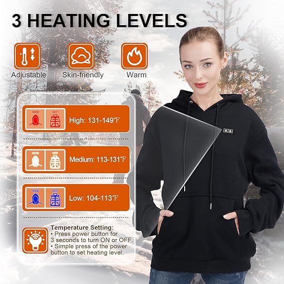 heated hoodie for girl