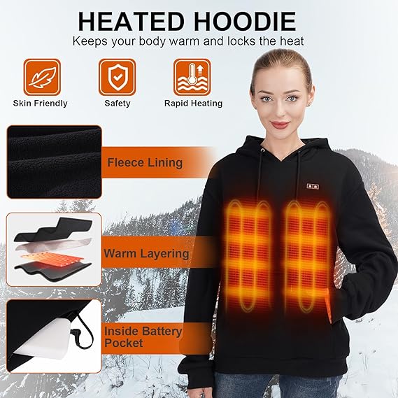 heated hoodi for women